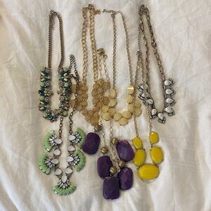 Elegant Multi-Color Statement Necklace Set